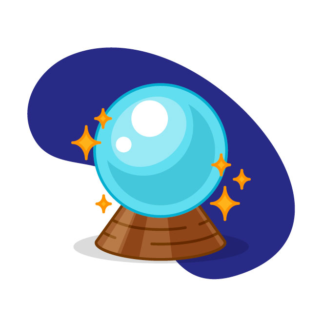 bild på en kristallkula