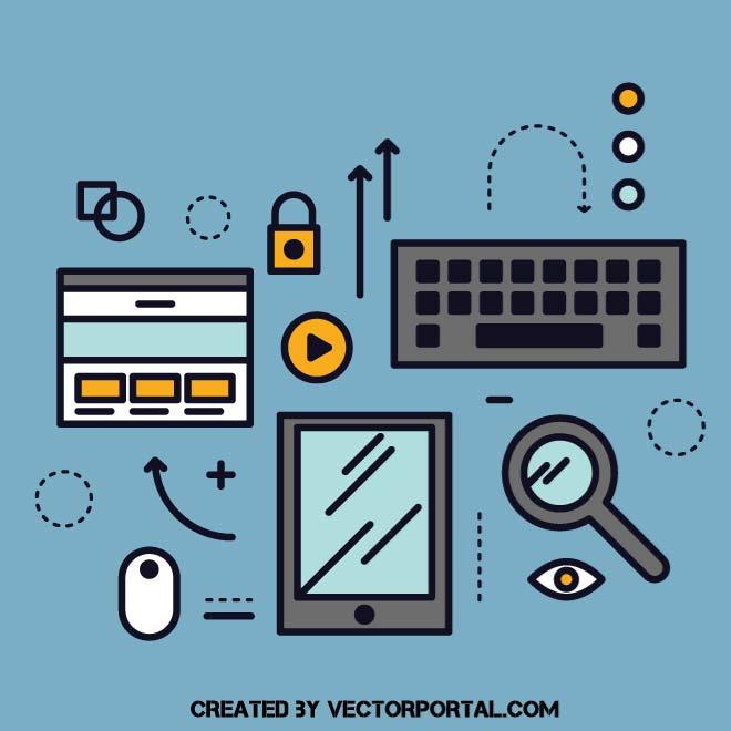 Olika tekniska prylar