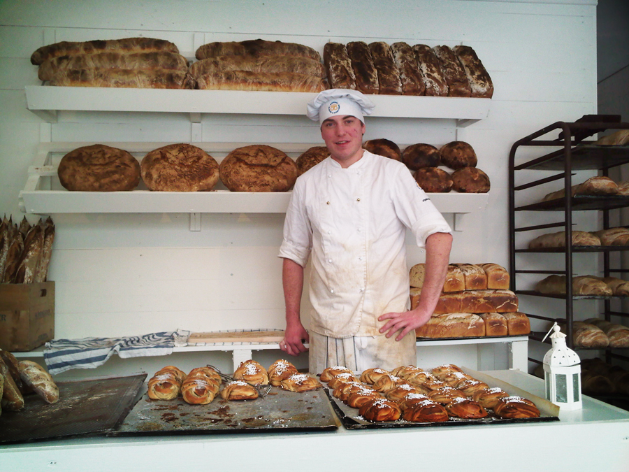 Bild av oss på bageriet