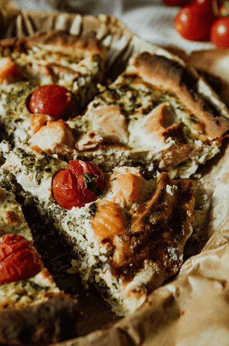 förrätten Quiche Lorraine