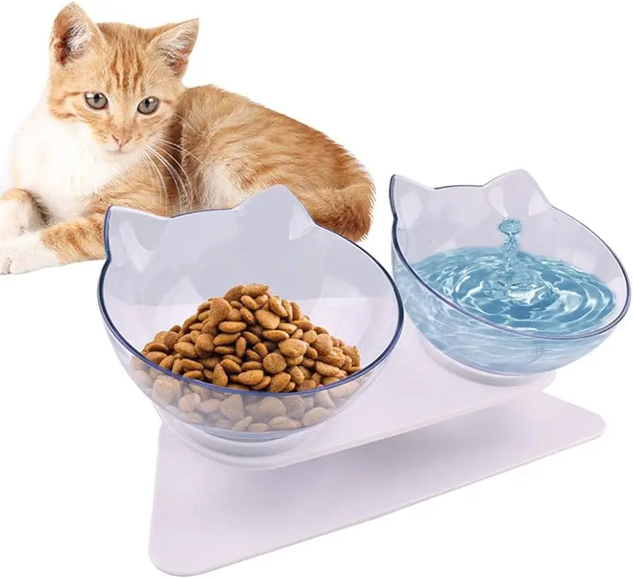 mat och vatten för katt